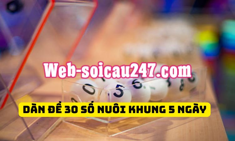 Dàn đề 30 số nuôi khung 5 ngày là phương pháp chơi lô đề